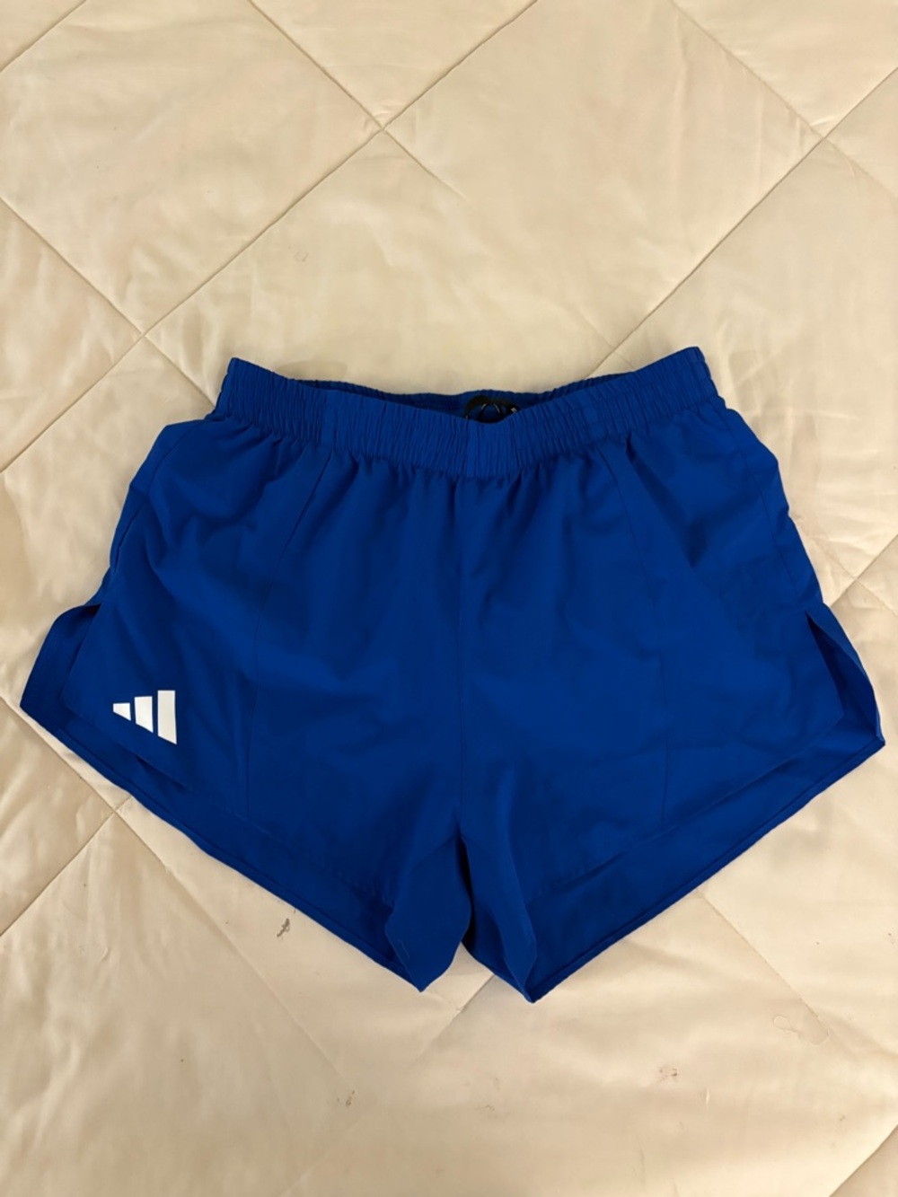 Adidas Men's Blue Split Racing Shorts 3”